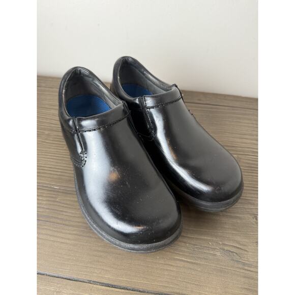 Dansko Wynn Men’s Size 7.5 8 EU 41 Slip Resistant Black Leather Slip On Shoes - Picture 2 of 10